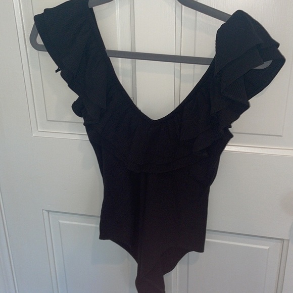 & Other Stories Ribbed Ruffle Bodysuit - Picture 8 of 12